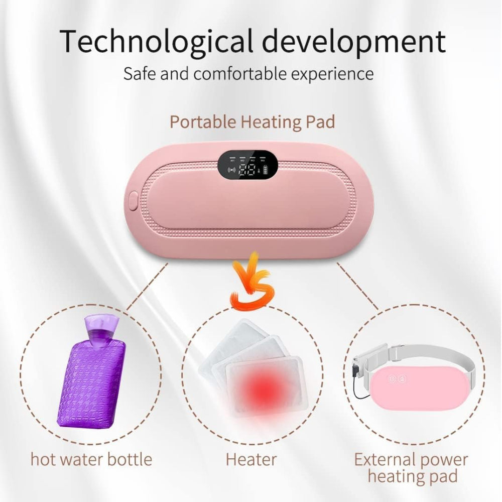 Electric Period Cramp Massager Vibrating Heating Belt