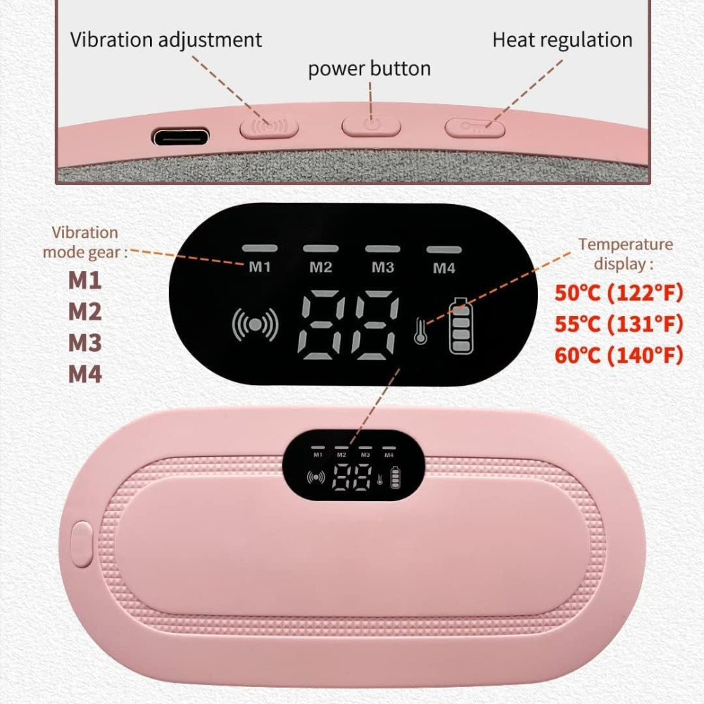 Electric Period Cramp Massager Vibrating Heating Belt