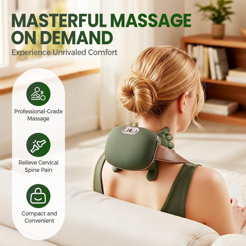 Portable, Bionic Heated Neck and Back Massager